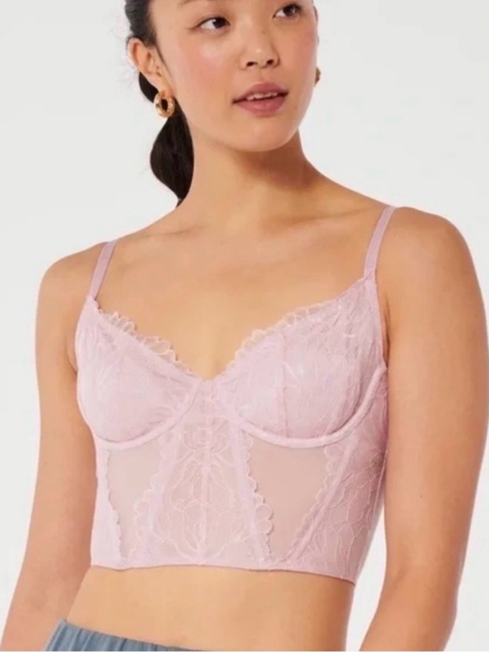 Hollister’s Gilly Hicks Sage Green Lace Corset Crop Top
